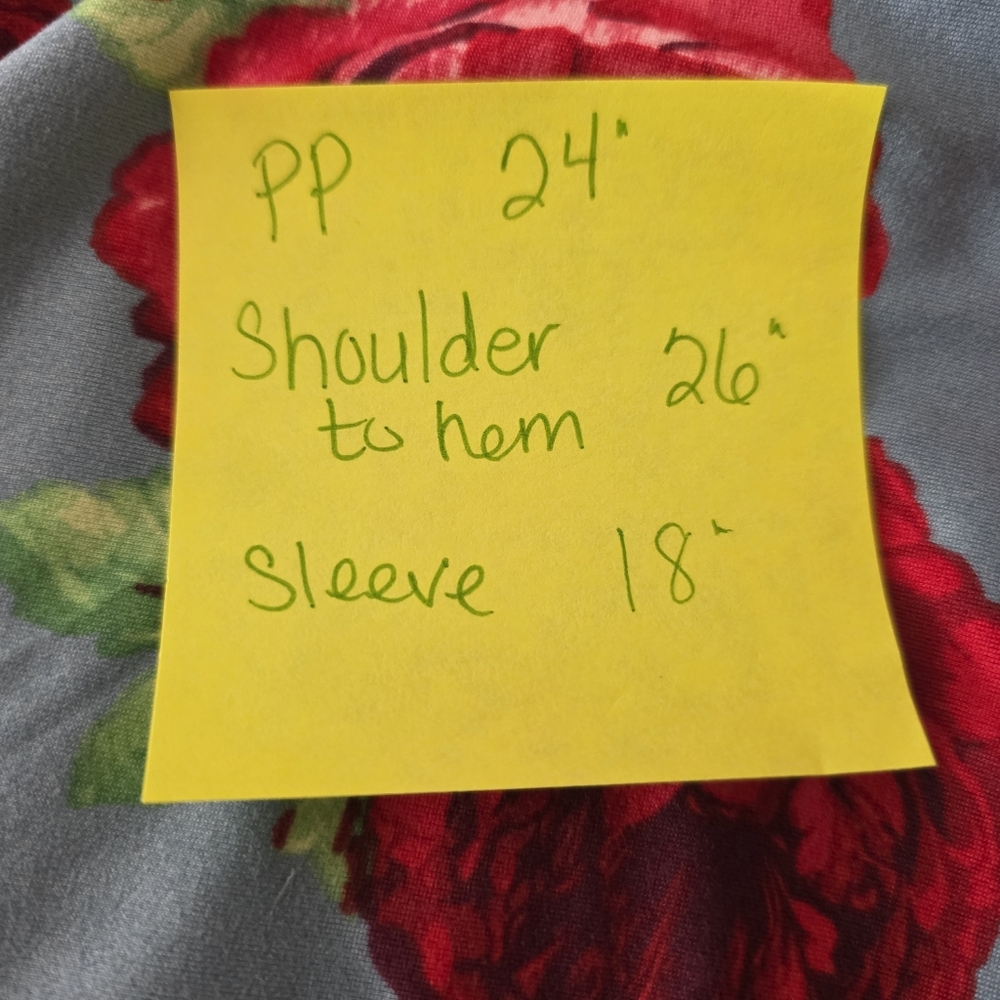 * The Pioneer Women Floral V-Neck Long Sleeve Blouse Plus XXL Size Flowy - Picture 6 of 6